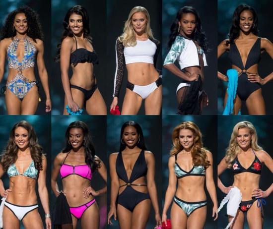 Miss USA Top 10 Swimsuit Group